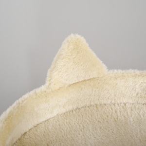 Ansamblu de Joacă pentru pisici adulte cu căsuță spațioasă și platformă, 104 cm, Crem - Img 9