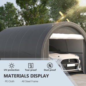 Auto‑Garaj 3×5 m – Sopron Depozitare Portabil cu Usa Mare si Copertina pe Fermoar - Img 4