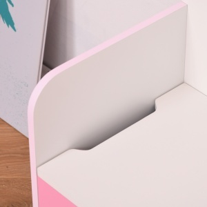 Bancă Depozitare Jucării 2 în 1 din Lemn, Ladă de Depozitare cu Spătar pentru Copii de 3-6 Ani, 60x30x50 cm, Roz - Img 9