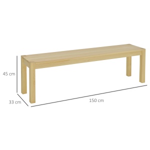 Banca din Lemn 150 cm – 3 Persoane, pentru Sufragerie/Bucatarie - Img 3