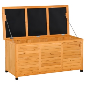 Banca Gradina 127×56×60 cm – Lemn Alb cu Spatiu Depozitare - Img 1