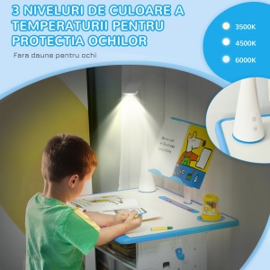 Banca scoala Copii – 6–12 Ani, Reglabila cu Lampa - Img 8
