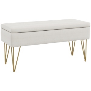 Bancuta Otoman 100 cm – Tapitata cu Depozitare & Picioare Elegante
