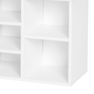 Bancuta Pantofi – 104×30×48 cm, Alb/Gri cu Rafturi Reglabile - Img 8