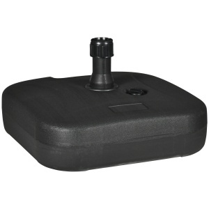 Baza pentru Umbrela de Gradina de Umplut cu Apa si Nisip,HDPE, Negru, 46x45x26cm