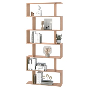 biblioteca cu 6 rafturi, design modern, 80x23x192cm - Img 1