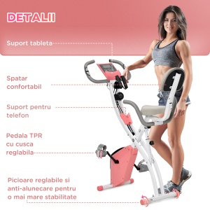 Bicicleta Pliabila 2-in-1 – Rezistenta Reglabila & Elastice Brate - Img 9