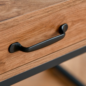 Birou pentru computer, Modern in Stil Industrial MDF, 120x60x76 cm, Maro - Img 7