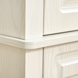 Bufet Bucatarie – Stil Colonial Lemn Alb 80×35×180 cm - Img 9