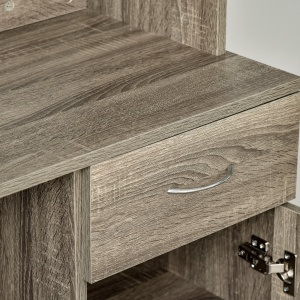 Bufet Modern pentru Bucatarie sau Sala de Pranz, 71x41x178cm, Gri - Img 9