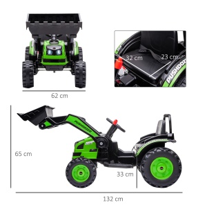 Buldozer Jucarie pentru Copii 3-5 Ani, Verde - Img 3
