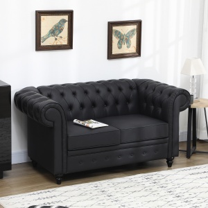 canapea cu doua locuri, piele sintetica,160x84x80 cm - Img 9