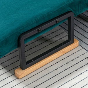Canapea Extensibila 3-in-1 – Catifea Verde Marin, Spatar Reglabil - Img 9