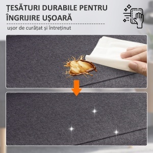 Canapea Minimalista – Gri inchis, Compacta & Fara Cotiere - Img 5