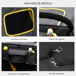 Carucior Animale – Roti Universale & Amortizor pentru Confort - Img 6