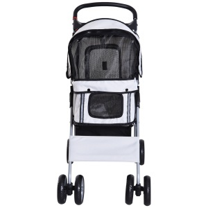 Carucior Pliabil pentru Caini 75×45×97 cm – Gri - Img 8