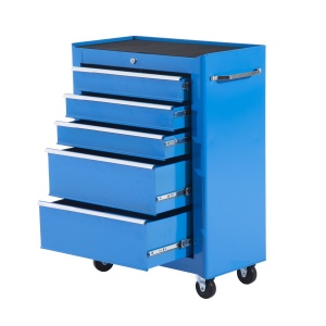 carucior scule cu sertare, 61.5x33x82.5cm, albastru