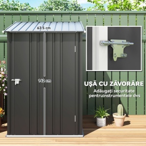 Casuta Gradina 100×103×160 cm – Lamiera Otel cu incuietoare - Img 5