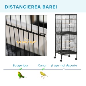 Colivie Pasari 140 cm cu Roti si Accesorii - Img 7