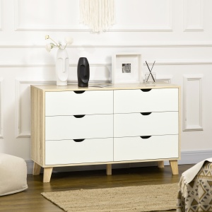 Comoda 6 Sertare 120×40×76 cm Natur - Img 2
