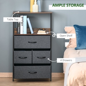 comoda cu 4 sertare pliabile, 58x29x103cm - Img 4