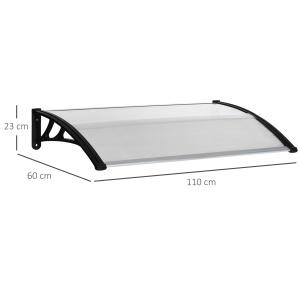 Copertina Exterior 110×60 cm – Policarbonat Transparent & Aluminiu - Img 3