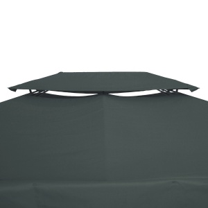 Copertina pentru cort 4x3 m cu 2 niveluri, gri antracit - Img 9