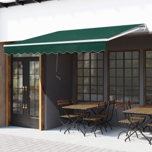 Copertină Retractabilă Manuală pentru Verandă, 3x2 m, Verde - Img 2