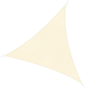 Cort Parasolar Triunghiular, Alb Crem, 3x3x3m - Img 1