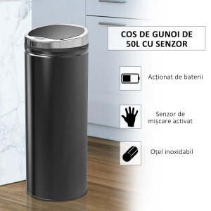 Cos de Gunoi Automat 50L – Senzor Infrarosu & Design Igienic - Img 4