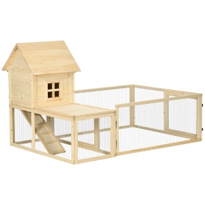 Cotet din molid cu tava detasabila, 3 usi si zona exterioara, 151,5x106x97 cm, culoare lemn - Img 1