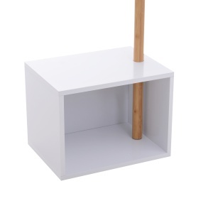 Cuier Dulap pantofi cu 6 Agatatoare in Bambù, Alb, 40x30x180cm - Img 9