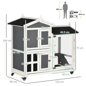 Cusca Exterior pentru Iepuri – Cu Roti, Casa si Zona de Alergat - Img 3
