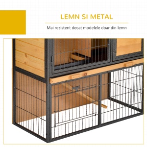 Cusca Iepuri Exterior – Lemn & Metal, Cu Rampa & Spatiu Deschis - Img 7