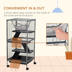 Cusca Rozatoare 52×52×113,5 cm – 4 Nivele & Tava Detasabila - Img 7