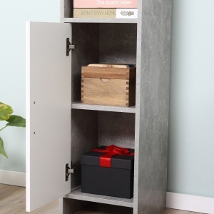 Dulap Baie Coloana – 30×30×180 cm, Lemn Efect Ciment - Img 9