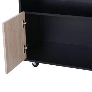 Dulapior Bucatarie cu Roti – Stejar & Negru, 76.5×40×82 cm - Img 9