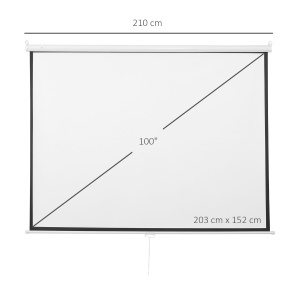 Ecran Proiectie 100" – Montaj Perete, 203×152 cm - Img 3