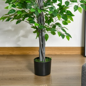 ficus artificial, ghiveci inclus, 135 cm, verde - Img 7