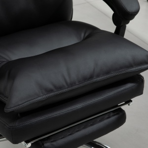 Fotoliu Birou Negru – Rabatabil, Suport Picioare & Ergonomic - Img 8