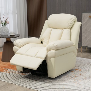 Fotoliu de Relaxare Electric, cu telecomanda si functii de inclinare - Crem - Img 8