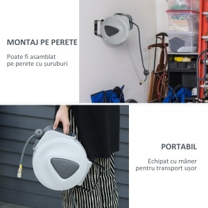 Furtun Automat 10.2 m – Montaj Pe Perete, Conexiune F3/8” - Img 7