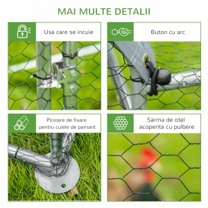 Gard pentru Gaini – Otel Galvanizat cu Prelata Oxford - Img 7