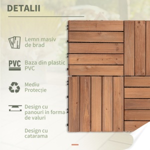 Gresie Exterior Lemn – Set 27 Bucati Interblocabile - Img 5