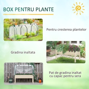 jardiniera tip sera, pentru plante, 121x55x117cm, lemn - Img 6