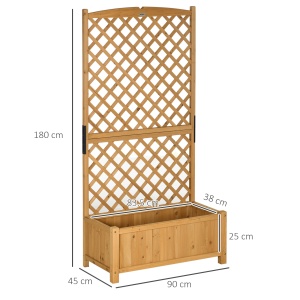 Jardiniera Verticala Lemn Galben 90×45×180 cm – Brad & Design Vertical - Img 3