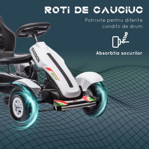 Kart Pedale Copii – Scaun Reglabil, Roti Gonflabile - Img 6