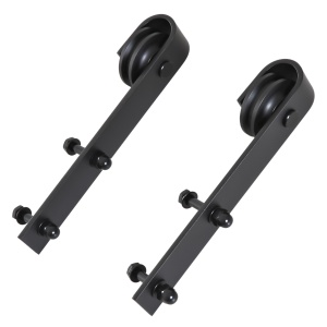 kit sina pentru usi glisante, 200x4x0.6 cm, negru - Img 6