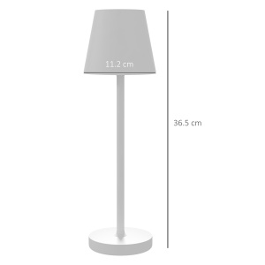 Lampă de Masă cu 3 Lumini Albe, Lampă Portabilă Modernă cu Cablu Inclus, Ø11,2x36,5 cm, Alb - Img 3