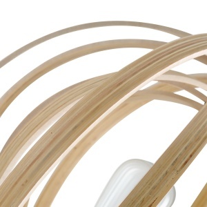 Lampa de Podea Design cu Abajur cu Inele Reglabile din Lemn Becuri E27 Ф38 x 160 cm - Img 9